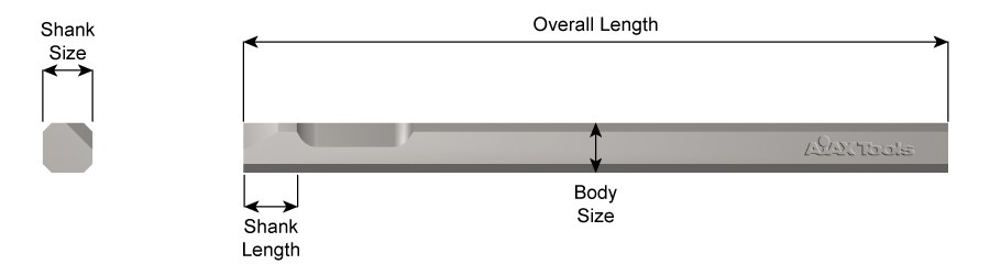 IR Shank, Weld Flux Scaler, Blank Chisel, 18" Long 381-18