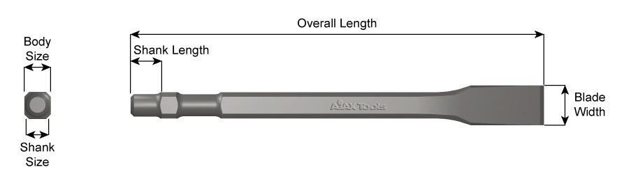 Master Power, Weld Flux Scaler, Flat Chisel, 12" Long 386-12