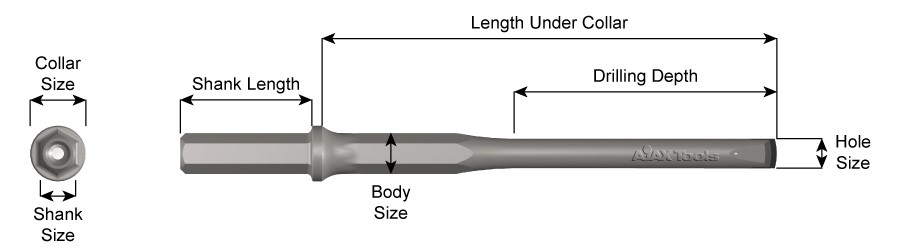 7/8" X 3-1/4" Shank, Speed Bit, 7/8" Diameter Hole, 26" Drilling Depth 60130