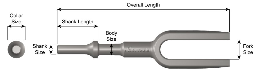 .401 Shank, Ball Joint & Tie Rod Separator Fork Tool, 3/4" Size, 7-1/4" Long 903-3/4