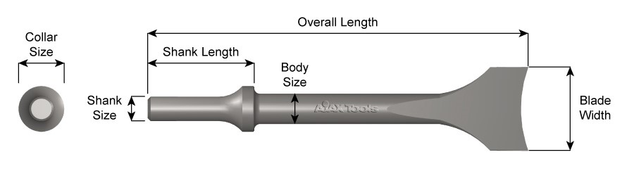 .401 Shank, Bushing Remover Chisel,  6-1/4" Long 904