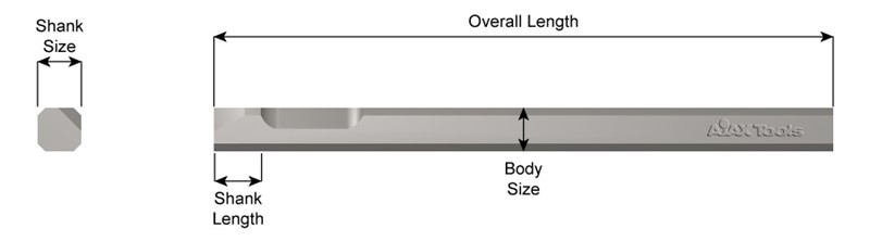 IR Shank, Weld Flux Scaler, Blank Chisel, 18" Long 381-18