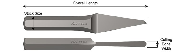 Hand Cape Chisel, 7/8" Stock, 9" Long, 1/2" Edge Width 526