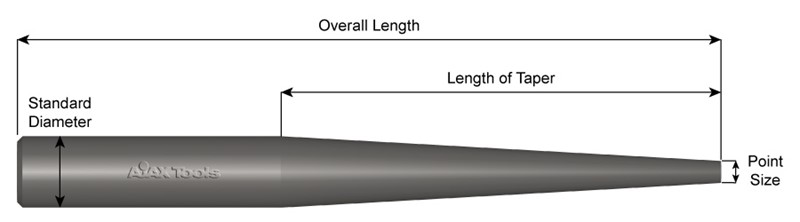 Hand Roof Pin, 13/32" Diameter, 4" Long 600-R