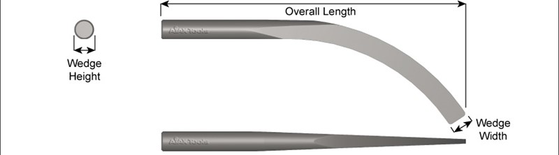 Banana Wedge, 13/16" Blade Width, 12" Long 876