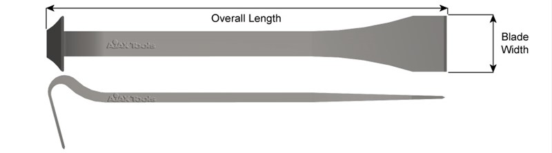 Double End Scraper, 1-1/4" Blade Width, 9" Long 892